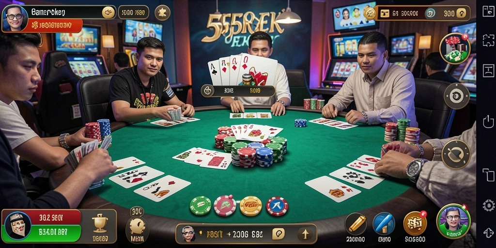 Gameplay Poker yang seru dan interaktif di 55RT.