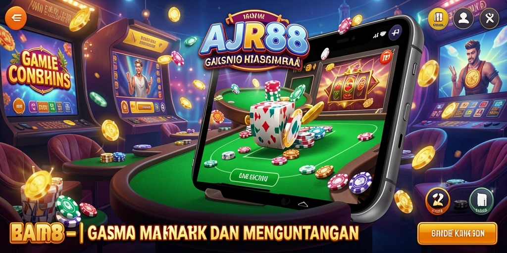 Screenshot permainan <strong>AJR88</strong> menunjukkan suasana seru dalam permainan Kasino.