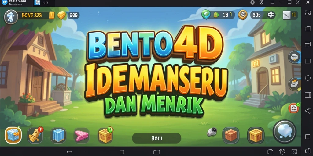 Screenshot gameplay BENTO4D yang menampilkan karakter dan sumber daya yang dikelola.