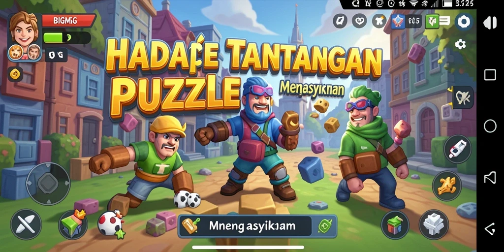 Screenshot menunjukkan gameplay penuh tantangan dari BIGMSG yang menarik.