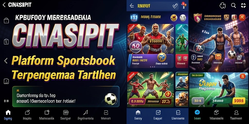 Screenshot CINASIPIT menampilkan tampilan antarmuka taruhan olahraga yang intuitif.