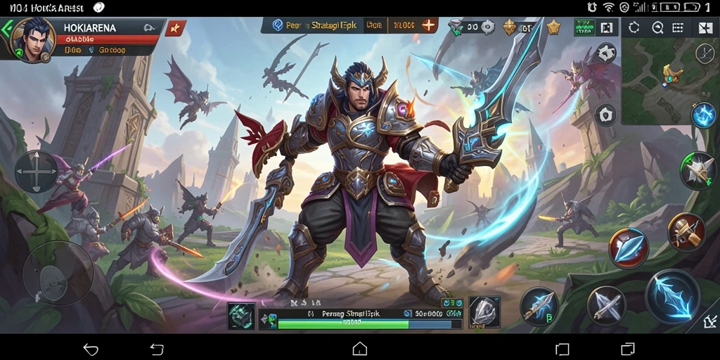 Tampilan utama gameplay HOKIARENA yang menarik dan strategis.
