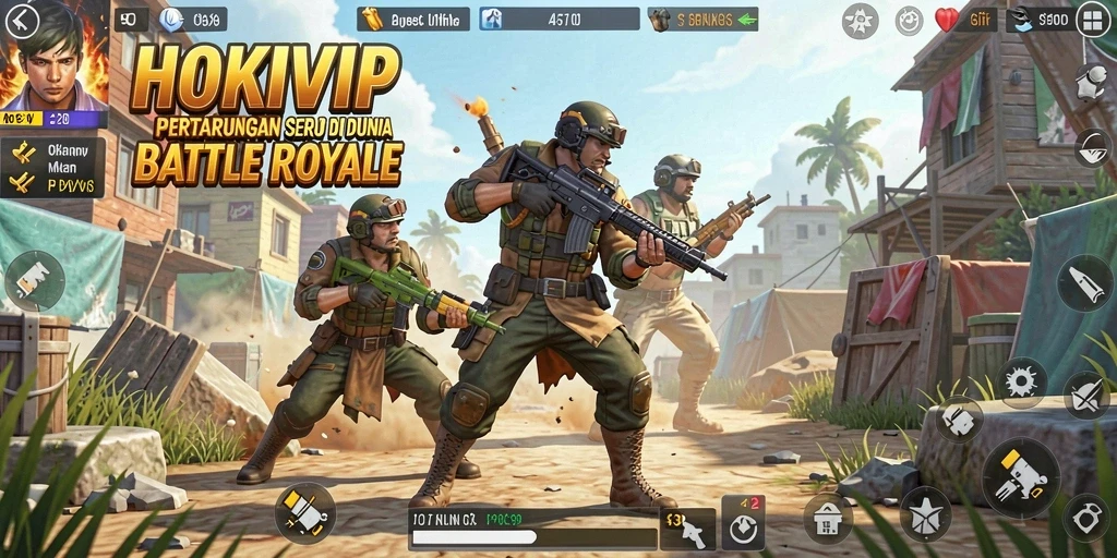 Menghadapi lawan dalam pertempuran seru di HOKIVIP.
