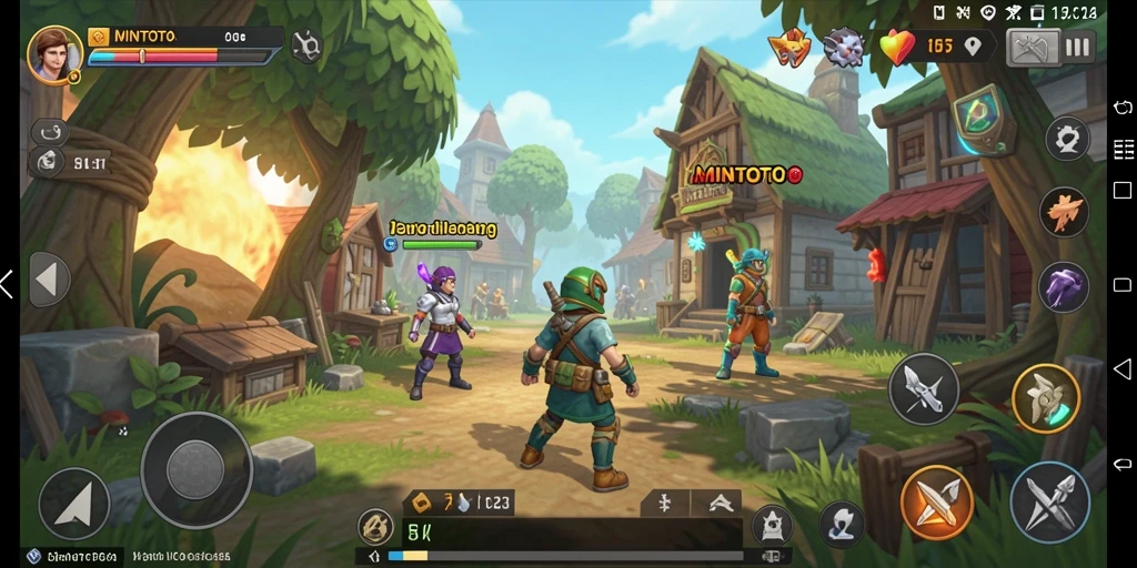 Screenshot MINTOTO menunjukkan gameplay simulasi yang mendetail dan interaktif.