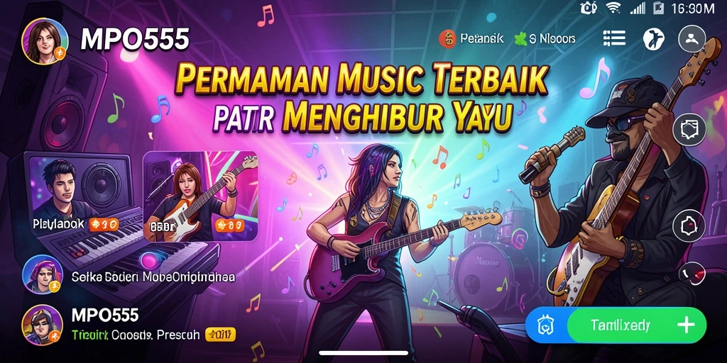 Tampilan gameplay MPO555 yang memukau dengan berbagai lagu.