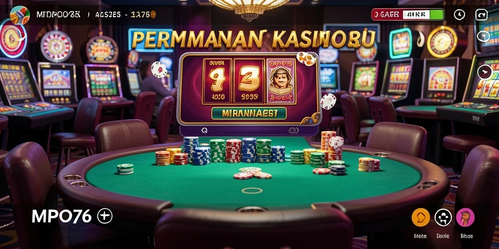 Tampilan gameplay MPO76 yang mendebarkan dan penuh warna.