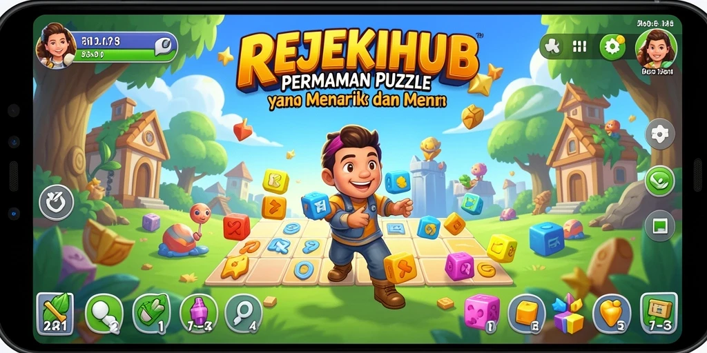 Tampilan gameplay seru dari REJEKIHUB yang penuh tantangan Puzzle.