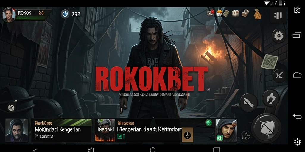Screenshot ROKOKBET menampilkan suasana mencekam dalam permainan.