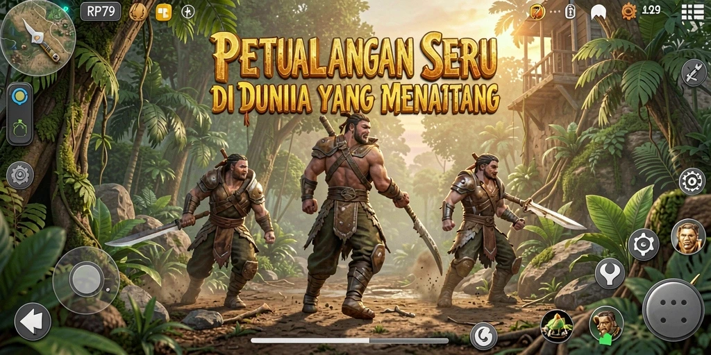 Tampilan gameplay RP79 yang penuh aksi dan eksplorasi.