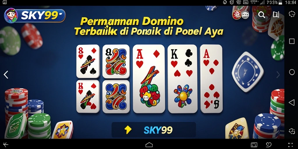 Tampilan gameplay seru di SKY99 saat bermain Domino.