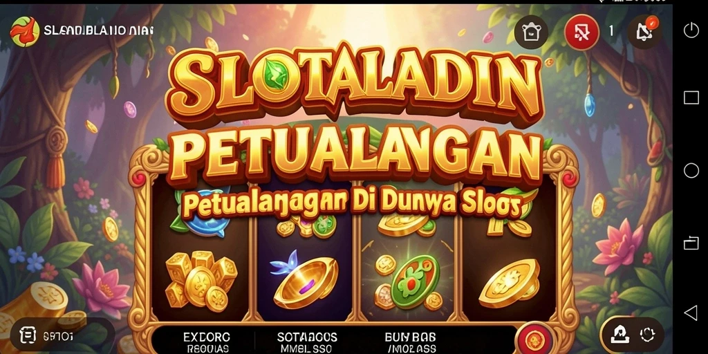 Screenshot menunjukkan aksi seru di dunia petualangan SLOTALADIN.