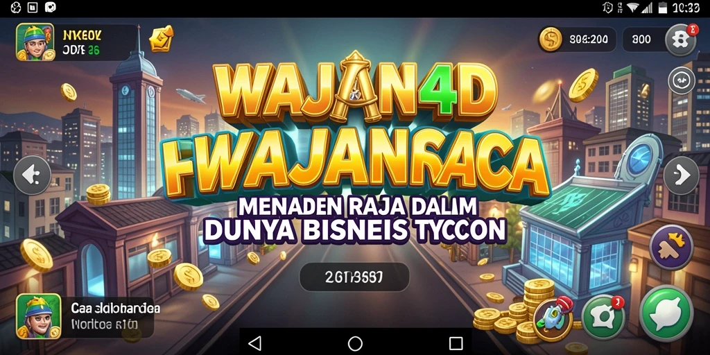 Screenshot gameplay <strong>WAJAN4D</strong> menampilkan pengalaman manajemen bisnis yang mendalam.
